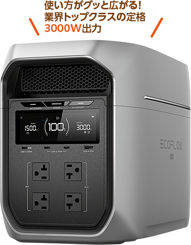 ポータブル電源　DELTA 3 MAX Plus