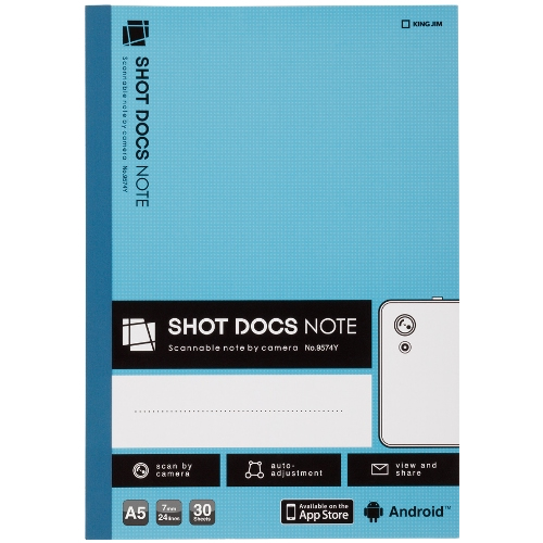 【キングジム】ＳＨＯＴ　ＤＯＣＳ　ＮＯＴＥ　ショットドックス　ノート　Ａ５